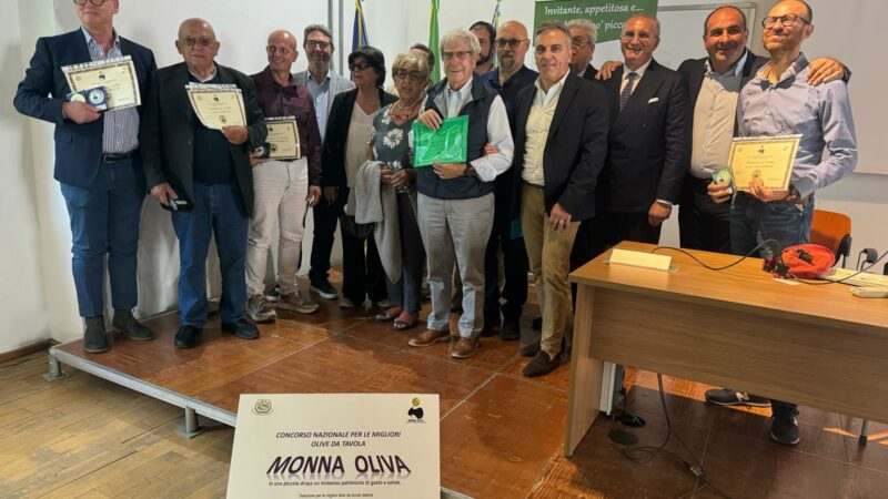 Celebrata a Roma la X edizione del Premio Monna Oliva per le migliori olive da tavola.