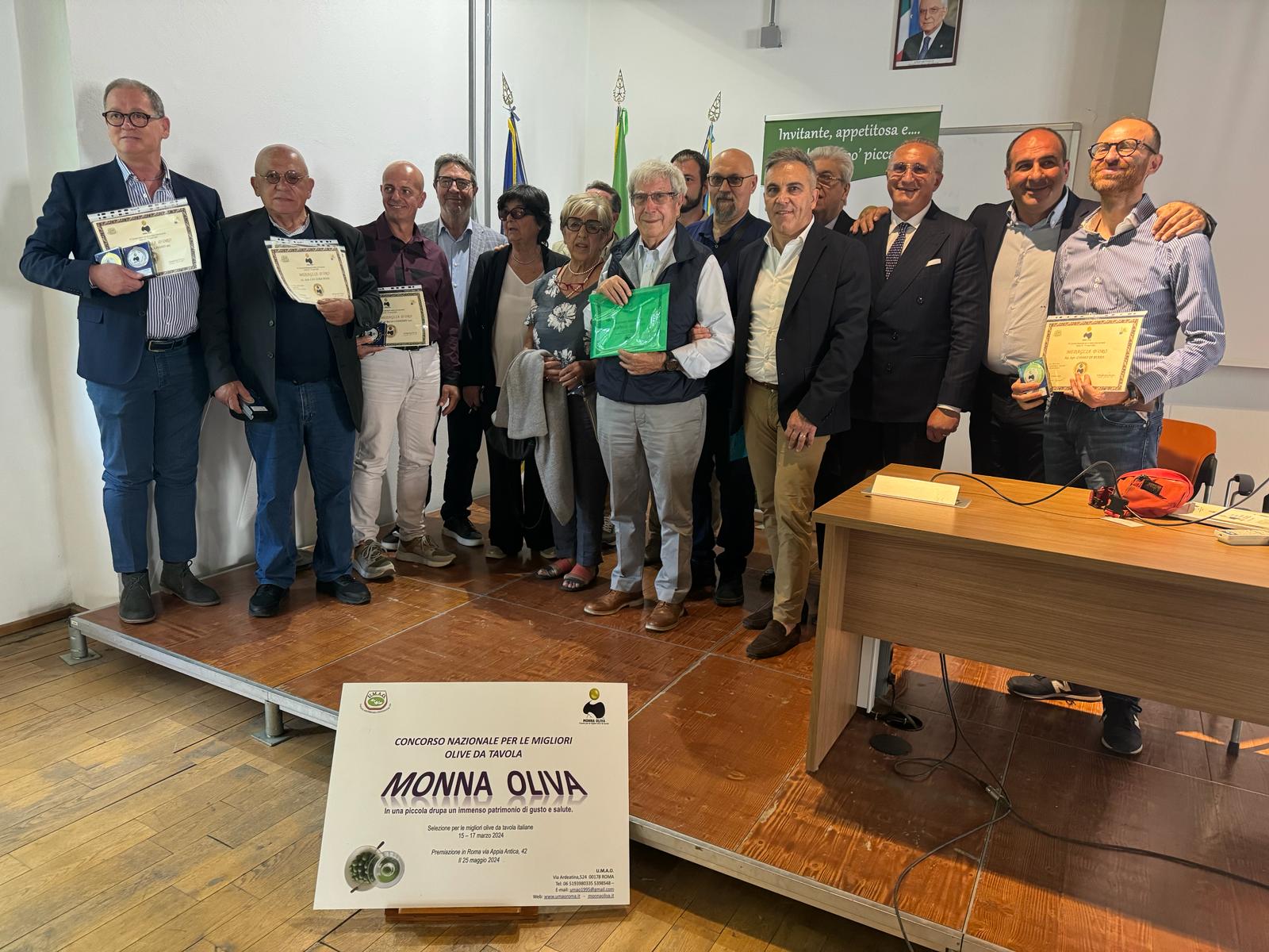 Celebrata a Roma la X edizione del Premio Monna Oliva per le migliori olive da tavola.