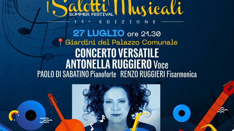 Salotti Musicali Summer Festival chiude con il concerto di Antonella Ruggiero